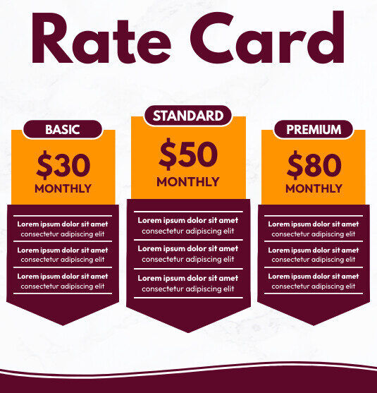 rate card