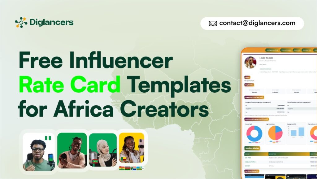 Free Influencer Rate Card Templates for Africa
